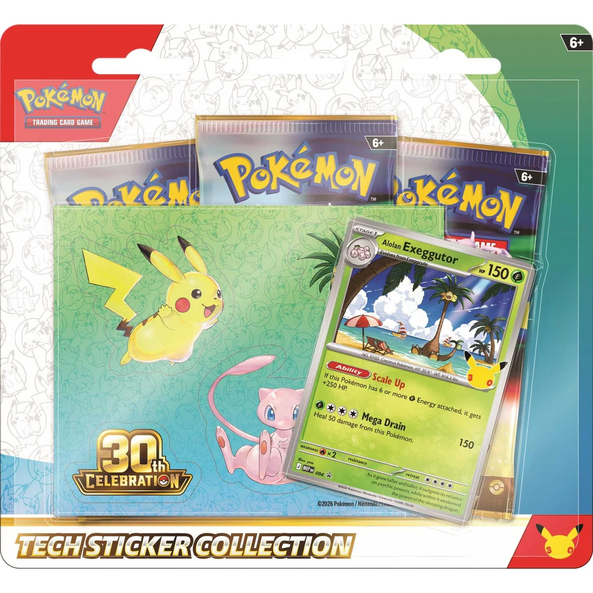 Pokémon TCG: 30th Celebration Alolan Exeggutor Tech Sticker Collection(ENG)