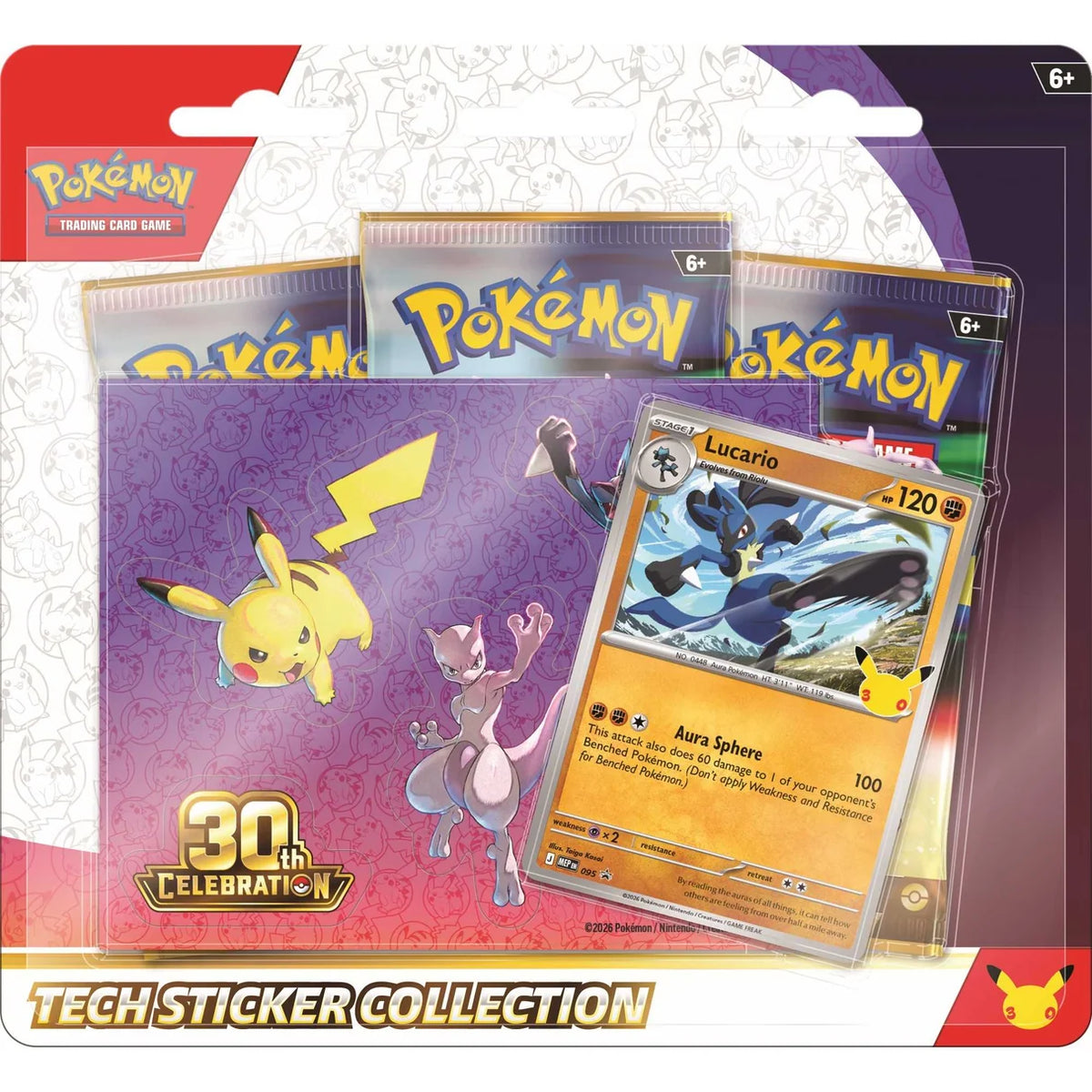 Pokémon TCG: 30th Celebration Lucario Tech Sticker Collection (ENG)